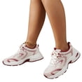thumbnail image 1 of Womens Walking Shoes Breathable Mesh Tennis Shoes Lightweight Non Slip Lace up Mesh Sneakers for Casual Walking Red Size 10, 1 of 5