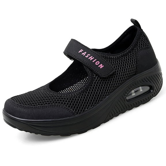 Womens Walking Shoes Comfortable Slip On Sock Sneakers Mesh Breathable Platform Loafers