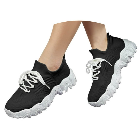 Womens Walking Shoes Mesh Breathable Running Fashion Athletic Sneakers Casual Lace up Gym Tennis Spring Shoes