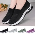 thumbnail image 1 of Womens Walking Shoes Mesh Breathable Slip On Shoes Orthopedic Comfortable Non-Slip Lightweight Sneakers Arch Support Non- Hollow Soft Bottom Shoes, 1 of 7
