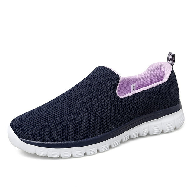 YOURDIARY Womens Walking Shoes, Lightweight Memory Foam Breathable Sneakers with Elastic Strap