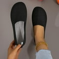thumbnail image 1 of Womens Walking Shoes Textured Knit Mesh Walking Shoes Slip on Flat Walking Shoes Daily Casual Travel Home Gym Office Outdoor Footwear, 1 of 7