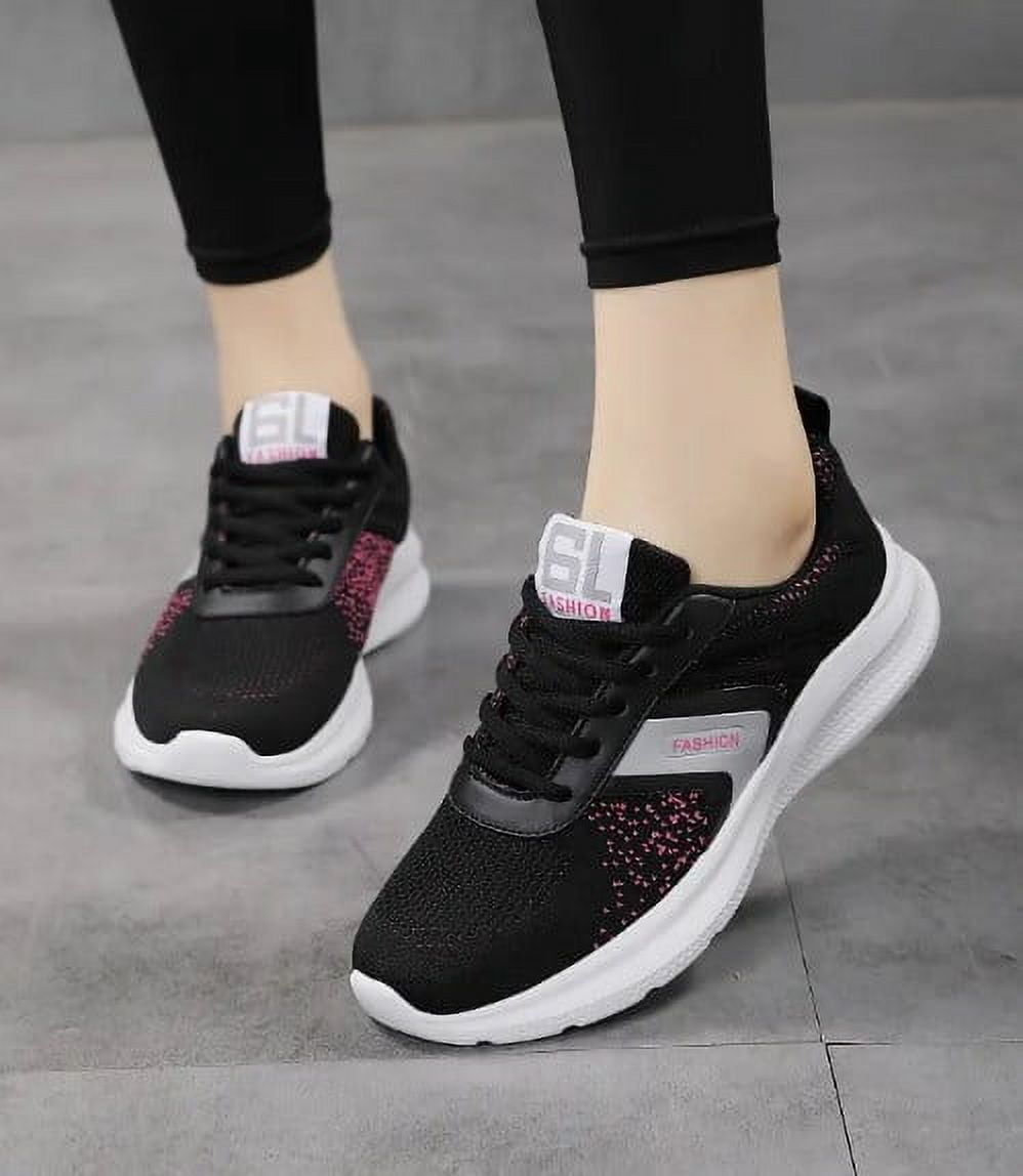 Womens Walking Shoes with Arch Support, Ladies Plantar Fasciitis Orthotic Shoe for Foot Pain Relief Air Tennis Sneakers Size 5.5-11
