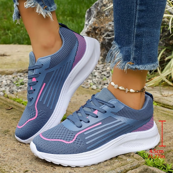 Womens Walking Sneakers Mesh Breathable Lightweight Walking Shoes Athletic Tennis Running Shoes Non-slip Fashion Sneakers for Women