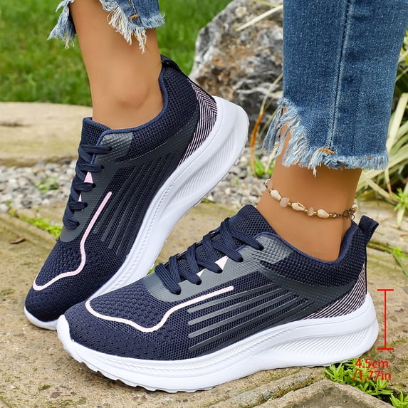 Womens Walking Sneakers Mesh Breathable Lightweight Walking Shoes Athletic Tennis Running Shoes Non-slip Fashion Sneakers for Women