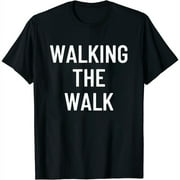 Womens Walking The Walk T-Shirt Black Small