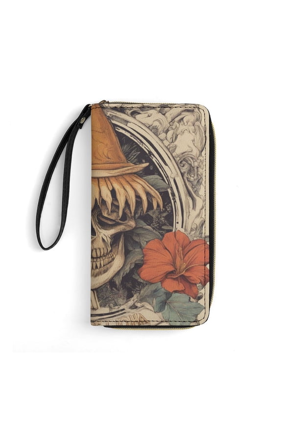 Womens Wallet Bifold Ladies Cluth Bag Wristlet Wrist Strap Long Purse Ace Of Aloha Design