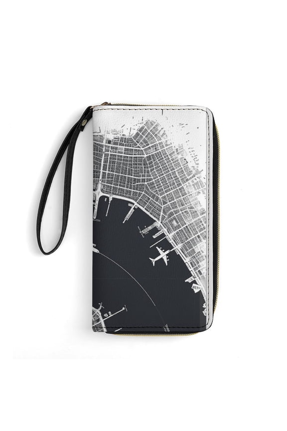 Womens Wallet Bifold Ladies Cluth Bag Wristlet Wrist Strap Long Purse Denver Design