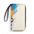 thumbnail image 1 of Womens Wallet Bifold Ladies Cluth Bag Wristlet Wrist Strap Long Purse France Fitness Design, 1 of 6