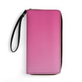 thumbnail image 1 of Womens Wallet Bifold Ladies Cluth Bag Wristlet Wrist Strap Long Purse Gradually Pink Design, 1 of 6
