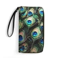 thumbnail image 1 of Womens Wallet Bifold Ladies Cluth Bag Wristlet Wrist Strap Long Purse Peacock Design, 1 of 6