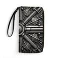 thumbnail image 1 of Womens Wallet Bifold Ladies Cluth Bag Wristlet Wrist Strap Long Purse Retro Iron Art Design, 1 of 6