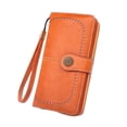 thumbnail image 1 of Womens Wallet Genuine Leather Large Capacity Wristlet Clutch Purse Credit Card Holder with RFID Blocking, 1 of 5