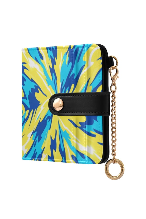 Womens Wallet PU Leather Bifold Small Purse with RFID Blocking Credit Card Holder Lightning Bolt Pattern