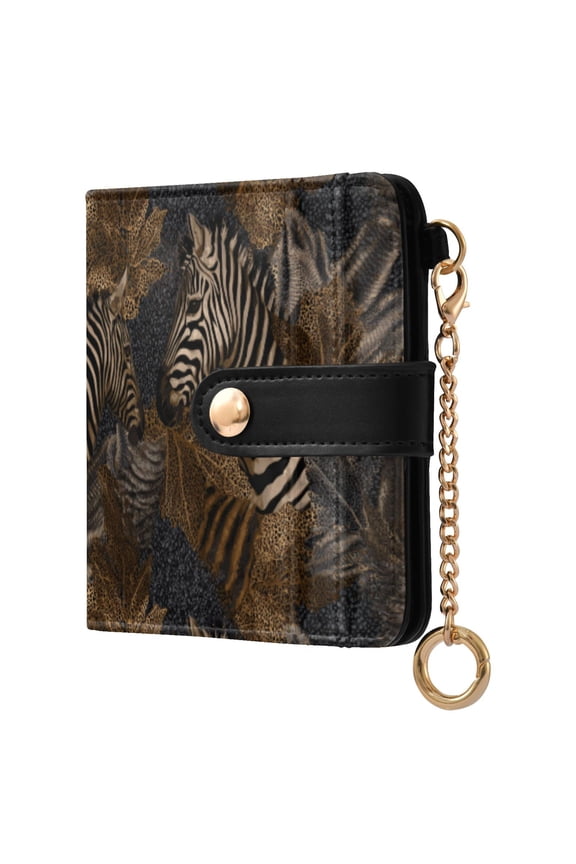 Womens Wallet PU Leather Bifold Small Purse with RFID Blocking Credit Card Holder Zebra Print