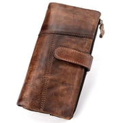 Womens Wallet RFID Blocking Large Capacity Luxury Leather Wallets Clutch Wallet Ladies Card Holder