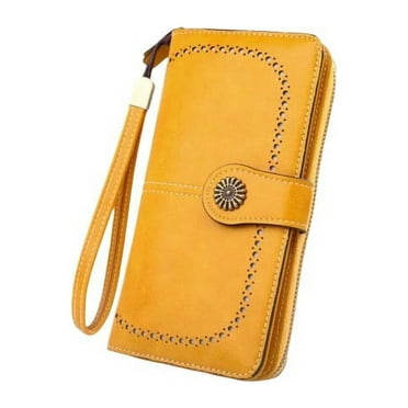 GAEKEAO Womens Wallet RFID Blocking Leather Zip Around Wallet Large ...