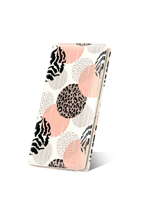 Womens Wallet Rfid Slim Wallets For Women Thin Ladies Credit Card Holder Purse Cute Leather Bifold Clutch Billfold With 11 Slots & Id Window Boho Leopard Print