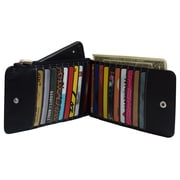 Womens Walllet RFID Blocking Bifold Multi Card Case Wallet with Zipper Pocket