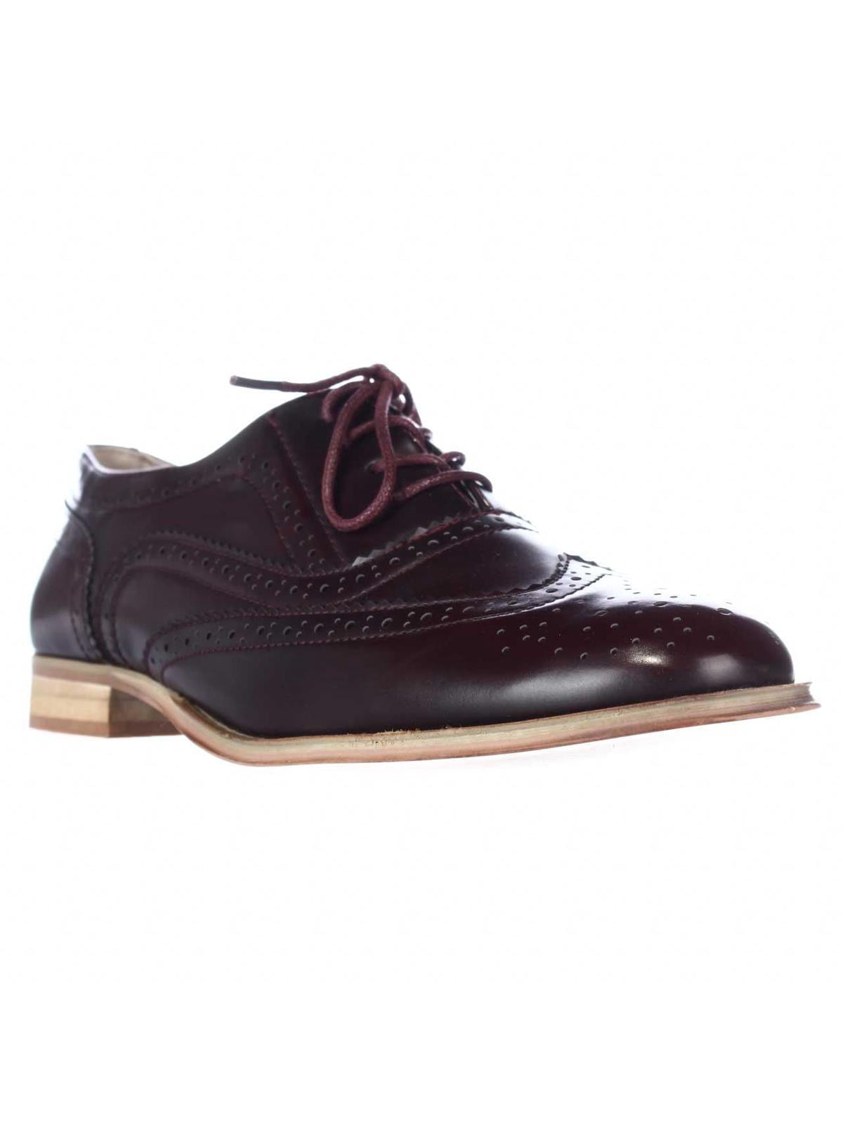 NEW Wanted Babe Burgundy Patent Lace Up Oxfords 10 Womens Wanted Babe Lace Up Oxfords, Burgundy - Walmart.com main image 2