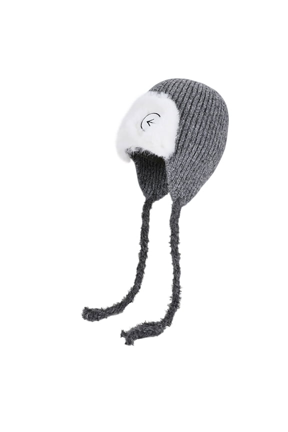 Womens Warm Beanies Hat Ski Hats Women Knitted Fall Winter Fitted Running Hiking Fishing Vintage Cute Work Beanie Arrowhead Knitted Pattern Caps with Ear Flaps