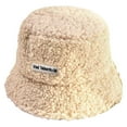thumbnail image 1 of Womens Warm Cloche Hat Solid Winter Bucket Hats Beige, 1 of 5