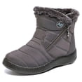 thumbnail image 1 of Womens Warm Faux Fur Lined Winter Snow Boots Waterproof Ankle Boots Outdoor Booties Comfortable Shoes for Women, 1 of 6