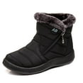 thumbnail image 1 of Womens Warm Faux Fur Lined Winter Snow Boots Waterproof Ankle Boots Outdoor Booties Comfortable Shoes for Women, 1 of 5