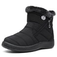 thumbnail image 1 of Womens Warm Fur Lined Winter Snow Boots Waterproof Ankle Boots Outdoor Booties Comfortable Shoes for Women, 1 of 6