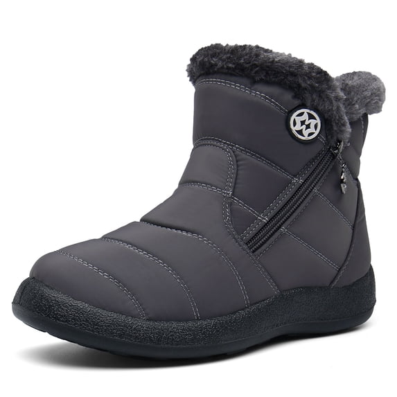 Womens Warm Fur Lined Winter Snow Boots Waterproof Ankle Boots Outdoor Booties Comfortable Shoes for Women
