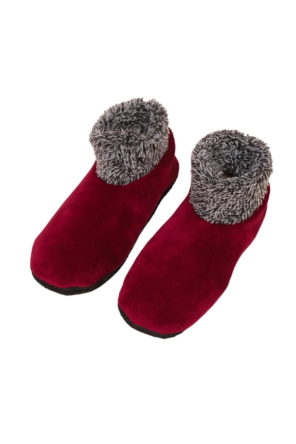 Womens Warm Indoor Home Winter Ankle Slipper Socks with SkidBottom Thick Fleece Lined Plush Cuffs Floor Socks