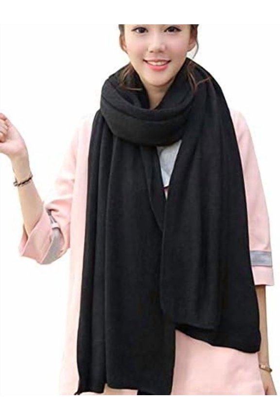 Womens Warm Winter Infinity Scarves Set Blanket Scarf Pure Color
