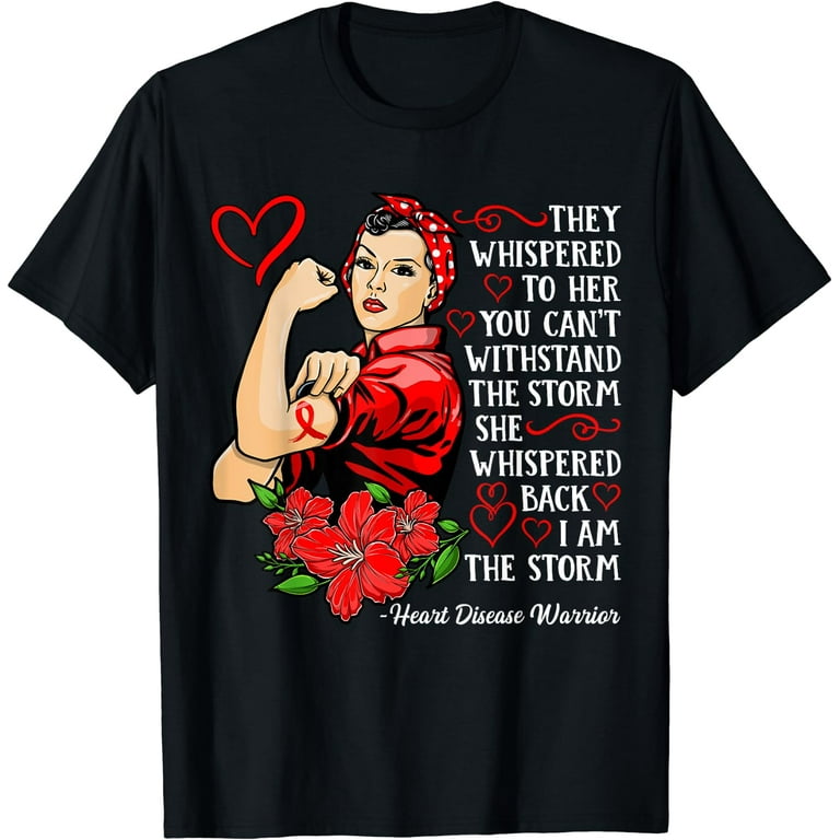 I Wear Red-To Fight Heart Disease Short Sleeve Red-Tshirt I Wear Red-To Fight Heart Disease Short Sleeve Red-Tshirt