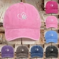 thumbnail image 1 of Womens Washed Baseball Cap Heart Dog Paw Print Sun Hat Outdoor Visor Cap Black, 1 of 4