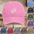 thumbnail image 1 of Womens Washed Baseball Cap with Heart Dog Paw Print Casual Outdoor Sun Hat Adjustable Curved Brim Cap Grey, 1 of 4