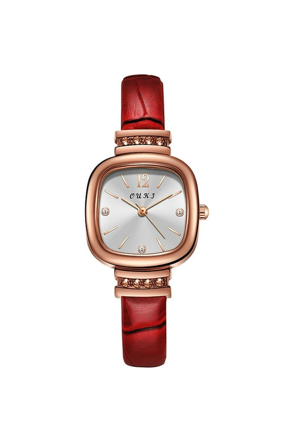 Womens Watch Small Petite Watches for Women Nurses Watches Talking Watch Light up Couples Bracelets Sleek Minimalist Fashion With Strap Dial Women's Quartz Leather Watch Gift Watch