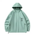 thumbnail image 1 of Womens Waterproof Long Rain Coats with Hood Lightweight Windbreaker Outdoor Hooded Trench Coat Long Rain Coats, 1 of 3