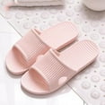 thumbnail image 1 of Womens Waterproof PVC Slide Slippers, Non-Slip House Shoes for Indoor Bathroom Kitchen, Lightweight Easy Clean Blush Pink Slides,Size 40, 1 of 6