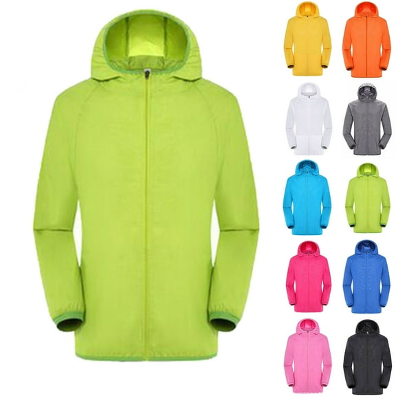 Womens Waterproof Rain Jacket with Hood Women Men Windproof Jacket Outdoor Bicycle Sports Quick Dry Windbreaker Coat Top Green 3XL