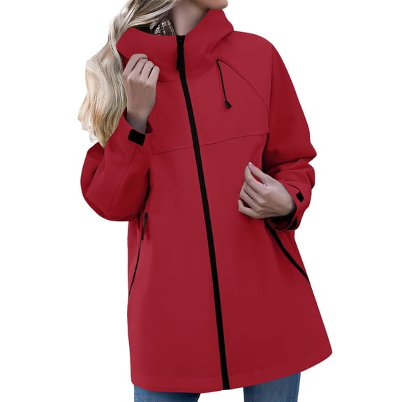 Womens Waterproof Rain Jackets Lightweight Zip Up Raincoat Hooded Raincoatwaterproof Raincoat Lightweight Foldable Windproof Jacket.