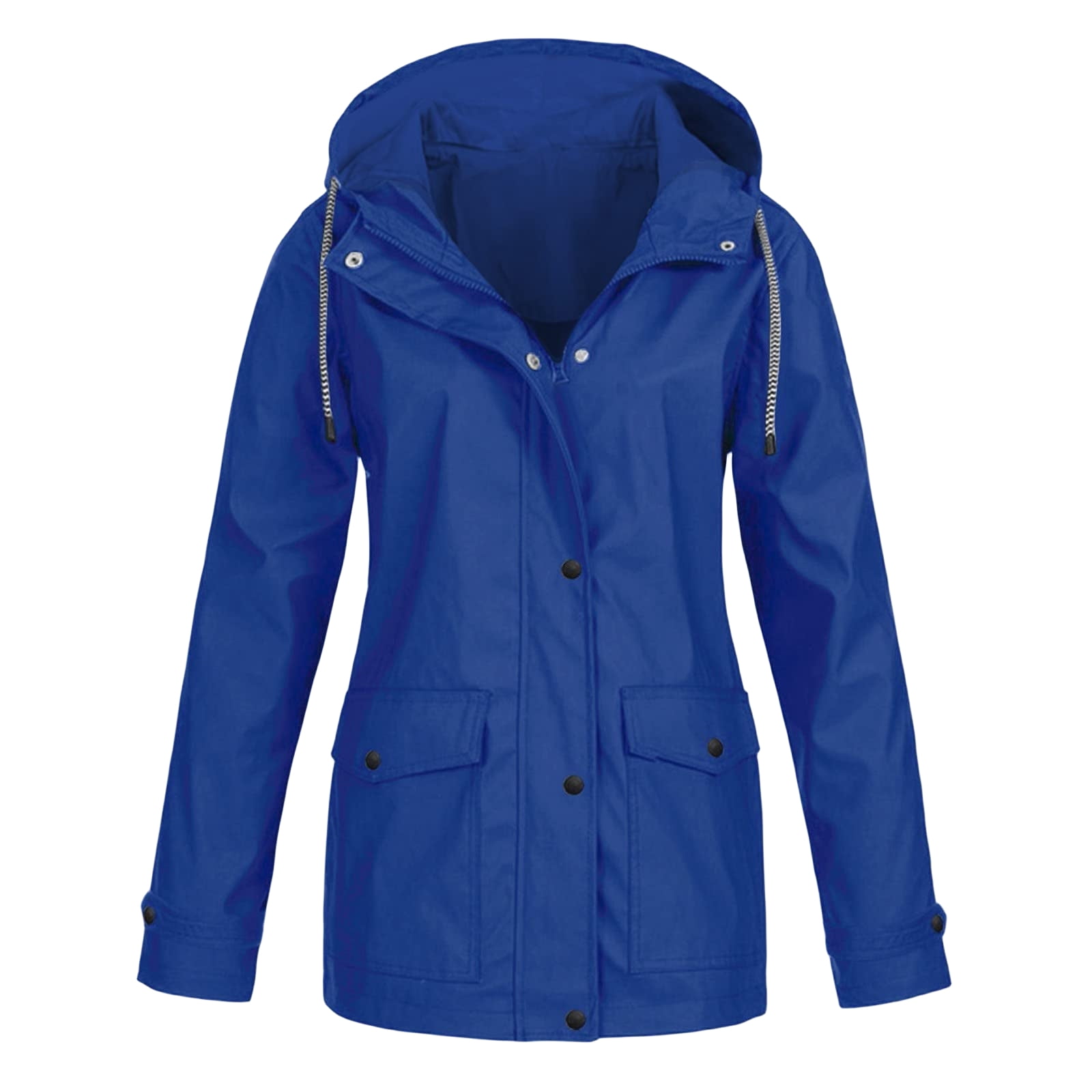 【人気商品】 Womens Waterproof Rain Jackets Lightweight Zip Up Clothing