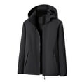 thumbnail image 1 of Womens Waterproof Raincoat Lightweight Color Block Jackets Windproof Hooded Jacket with Pockets, 1 of 3