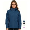 thumbnail image 1 of Rain Jackets for Women, Waterproof Raincoat with Pockets & Hoods, Lightweight Windbreaker Windproof Hooded Jacket for Outdoor Hiking Travel Vacation, Blue M, 1 of 9