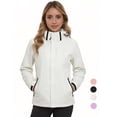 thumbnail image 1 of Omewoold Women Lightweight Jackets Waterproof Hooded Raincoat Packable Atheletic Jacket Hiking Windbreaker Rain Jacket With Pockets, White M, 1 of 10