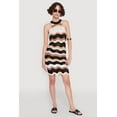 thumbnail image 1 of Womens Wavy Stripe Crochet Halter Dress, 1 of 4