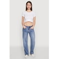 thumbnail image 1 of Womens WAX Mid Rise Whiskered Straight Leg Jeans, 1 of 5