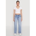 thumbnail image 1 of Womens WAX Mid Rise Whiskered Straight Leg Jeans, 1 of 5
