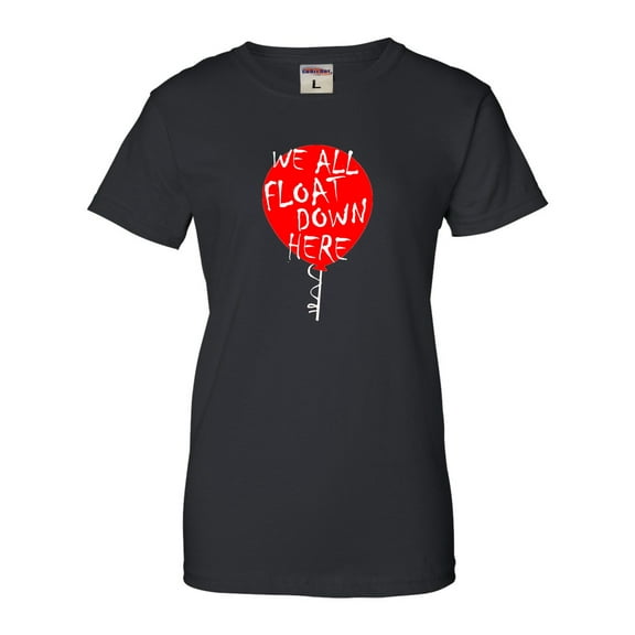Womens We All Float Down Here Red Balloon T-Shirt