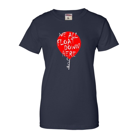 Womens We All Float Down Here Red Balloon T-Shirt