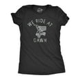thumbnail image 1 of Womens We Ride At Dawn T Shirt Funny Shopping Cart Riding Joke Tee for Ladies Womens Graphic Tees, 1 of 9